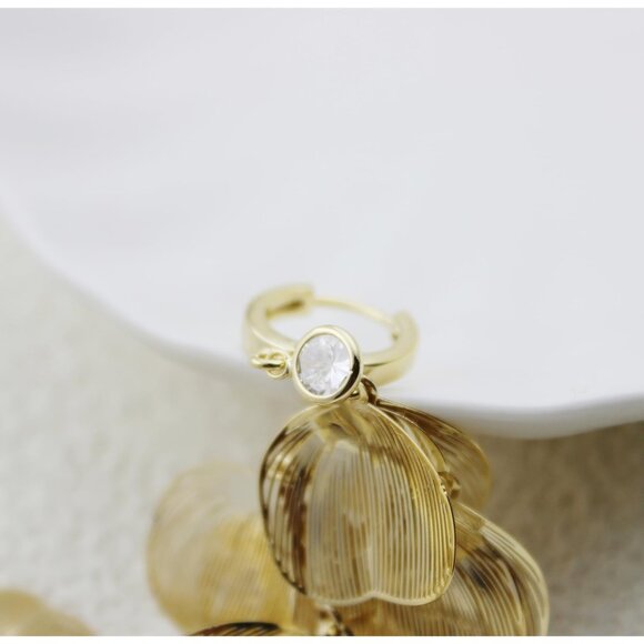 Women's Boho Flower Layered Floral Leaf Drop Dangle Earring Lightweight Jewelry - Picture 9 of 9